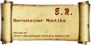 Bernsteiner Montika névjegykártya